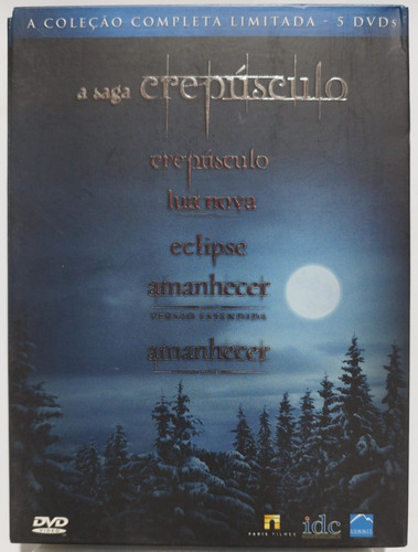 Dvd Crepúsculo - A Saga Completa 5 Dvds Digibook Ótimo Estad