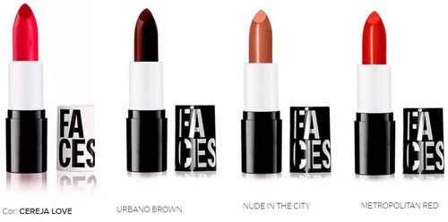 Kit Com 4 Batons Matte Faces Natura - Black Friday
