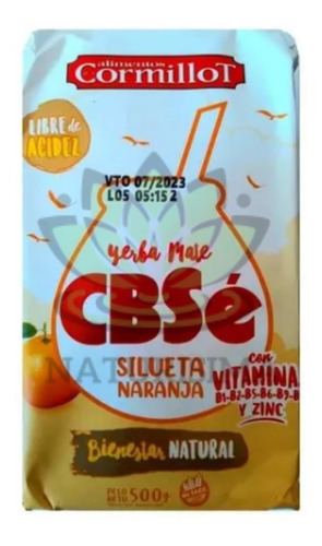 Yerba Mate Silueta Naranja Cbsé 1 Unidad - kg a $66