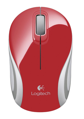 Mini Mouse Inalámbrico Logitech M187 Color Rojo