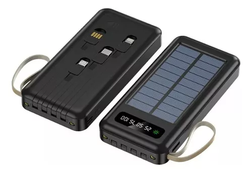 Cargador portátil de 30000 mAh cargador solar MINRISE Power Bank con 2  salidas USB y USB-C solo entrada batería externa para actividades al aire –  Yaxa Colombia