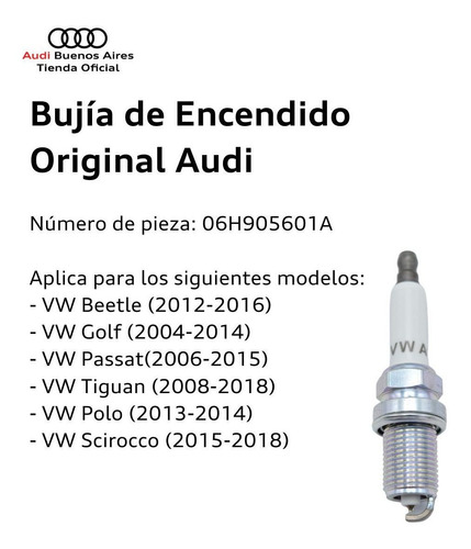 Bujia De Encendido Volkswagen Tiguan 2008 Al 2018