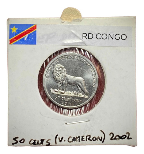 Moneda 50 Céntimos Congo 2002 Km 123 Venrey Lovett Cameron