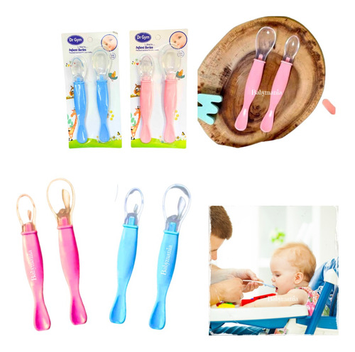 Pack De 2 Cucharas De Silicona Para Bebe