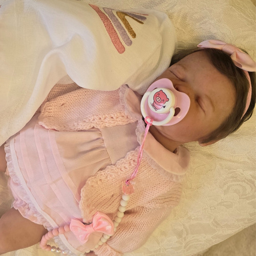 Bebê Reborn Silicone Sólido Molinha Mama E Faz Xixi , Banho