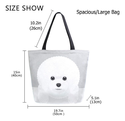 Bolso De Lona Extra Grande Para Perro Bichón Frisé Y Viajes