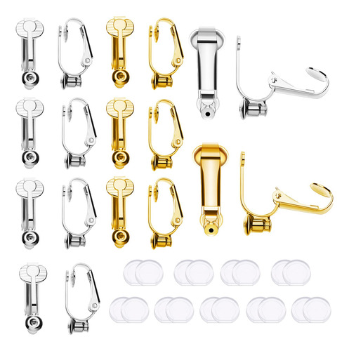 18 Piezas De Componentes Convertidores De Aretes Con Clip Co