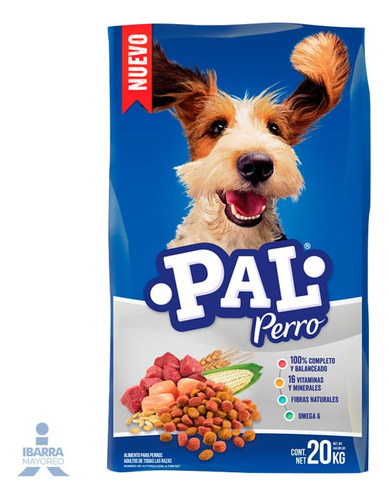 20 Kg Alimento Croquetas Para Perro Pal Perro + 2 Kg