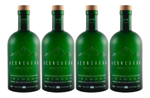 Gin Aconcagua Verde De Lima Y Lemon Grass 750 Ml X4 Oferta