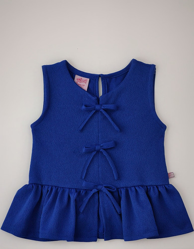 Blusa Con Tres Moños Al Frente Niña Flory 0064