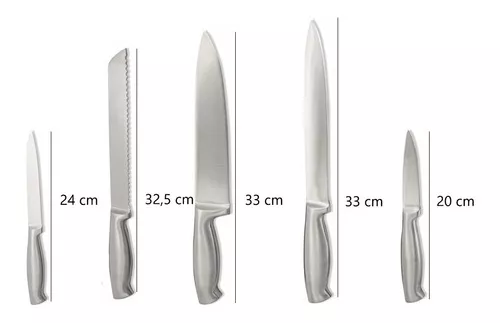 Set de Cuchillos Profesionales de Acero con Portacuchillos