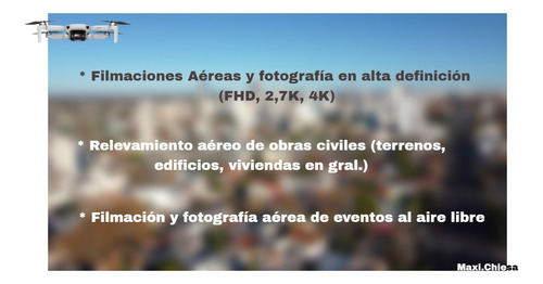 Servicio De Videos Y Fotografia Con Drone (no Interior)
