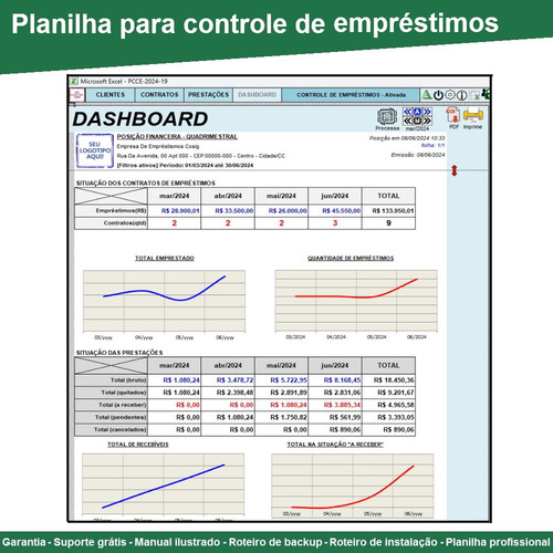 Planilha De Cálculo E Controle De Empréstimos - Factoring