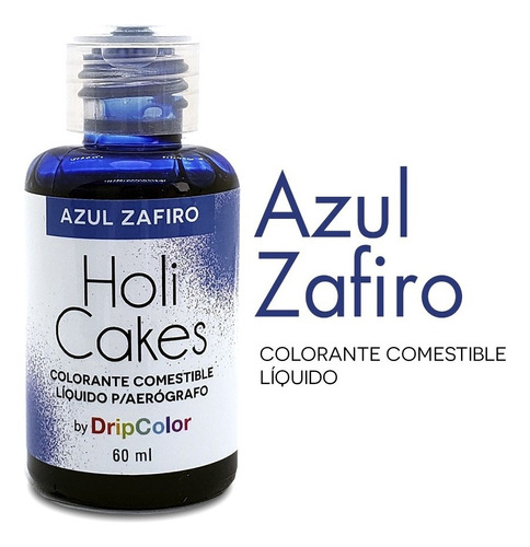 Colorante Liquido Comestible 60ml Azul Zafiro Aerografo