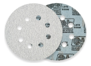 Disco Lixa Branco Velcro 125mm G100 C/10 Peças Disflex