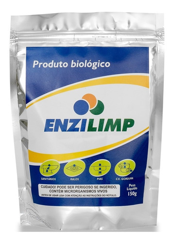 Enzilimp 3x150g Bact. Limpa Fossa Cx Gordura Tira Mau Cheiro