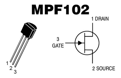 Mpf102 Transistor Jfet Canal N 10 Pçs Pronta Entrega