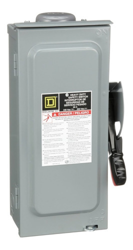 Interruptor D Seguridad Servicio Pesado Square D 60a H322nrb