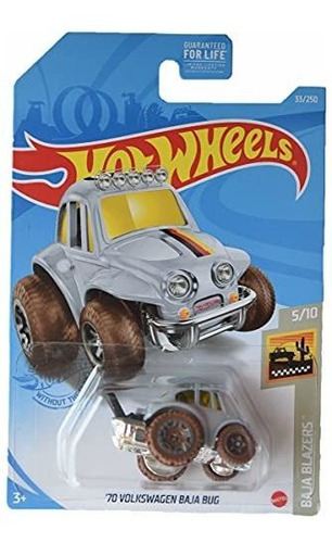 Diecast Hotwheels '70 Volkswagen Baja Bug, Baja Thwlx