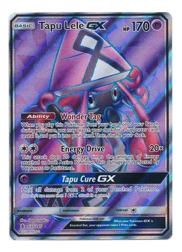 Cartas Pokemon Tapu Lele Gx Full Art