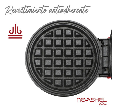 Waflera Mini Maquina Waffles Pequeña Redonda Hacer Desayunos