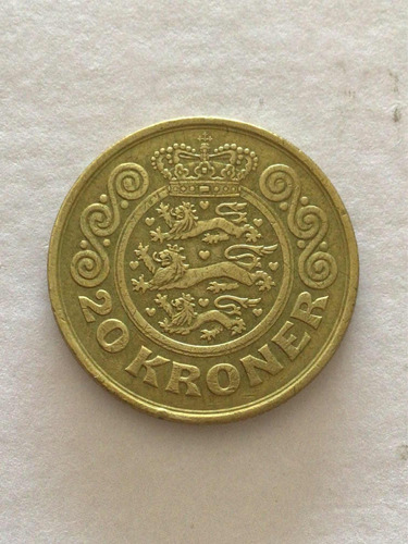 Moneda 20 Kroner Dinamarca 1991