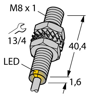 Sensor Inductivo Turck Bi1,5u-eg08-ao6x 4600500