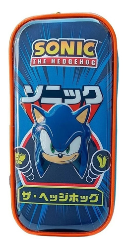 Lapicera Escolar Doble Cierre Ruz Sonic 174818 Hegoh Niño Color Azul