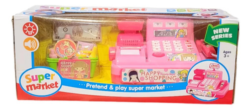 Caja Registradora Infantil Con Balanza Sonido Y Accesorios Color Rosa