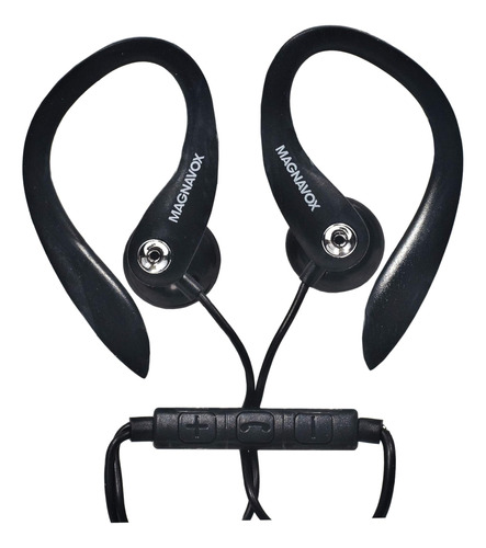 Magnavox Mhp4854-bk Earhook Earbuds Con Micrófono En Negro |