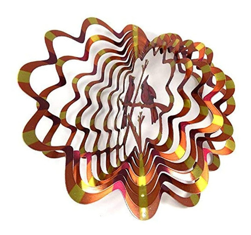 3d Wind Spinner Pintado A Mano Acero Inoxidable Twister