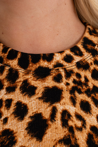 Vestido Animal Print Talles Grandes Invierno 2025