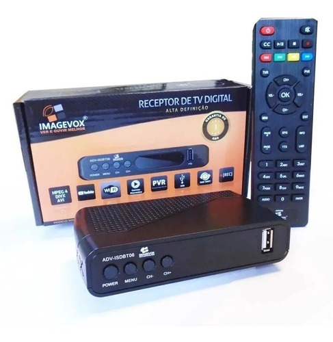 Kit Conversor Digital + Antena Externa + Mastro + Cabo Coaxi