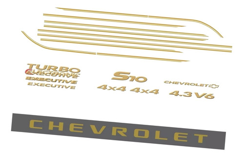 Kit Adesivo Chevrolet S10 Executive 4.3v6 2006 S10kit74