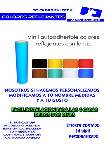 Calcomanias Stickers Rines Italika 250z 250 Z Reflejantes