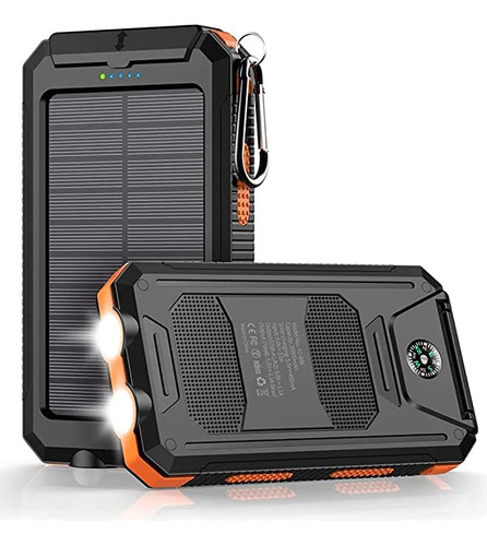 Cargador De Bateria Portatil Solar De 36800 Mah, Impermeable
