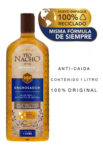 Shampoo Tio Nacho Engrosador Anticaida 1 Litro Original