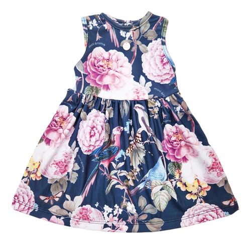 Vestido Mini Anima Estampado Bebe Kids Eden Azul