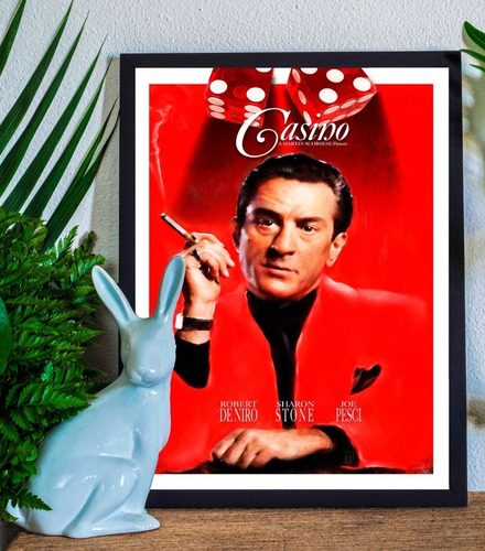 Cuadro Marco Negro Poster 33x48cm Casino Martin Scorsese Art