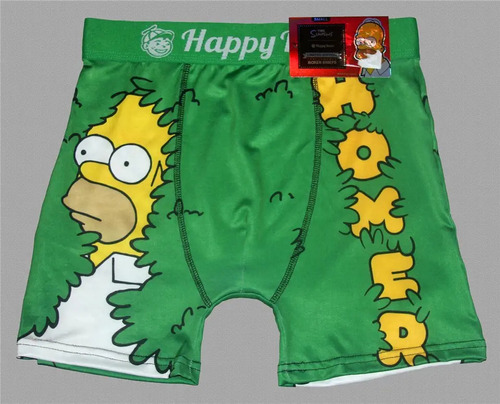 Short Boxer Interior Hombre Ch Homero Simpson Hiding Green