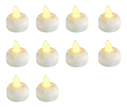 1 Velas Led Flotantes Impermeables, Sin Llama, 12 Unidades