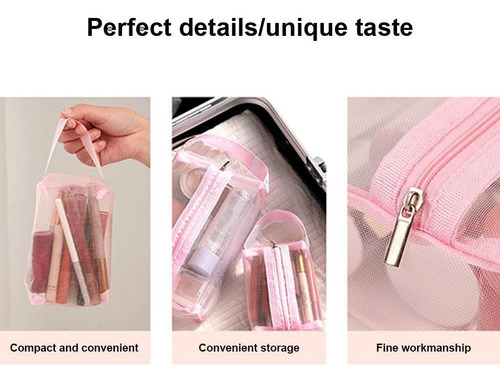 Bolsa Portátil De Almacenamiento De Cosméticos De Tres Pieza