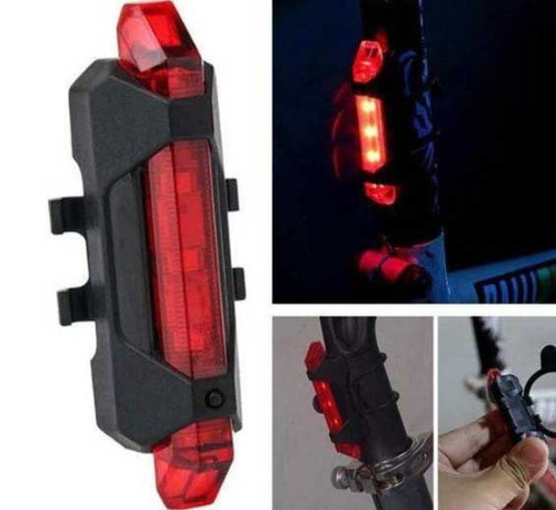 Farol Bike Bicicleta Led Trazeiro Para Bicicleta Usb