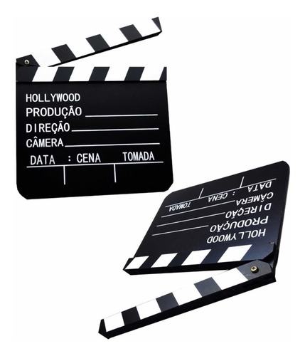 Claquete De Cinema Para Filmagem Ou Decoração You Tuber 20cm