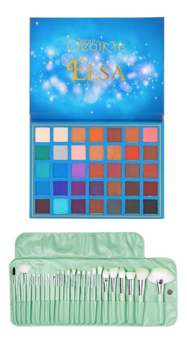 Pack Paleta De Sombra Princesas + Set 24 Brochas Lime Party