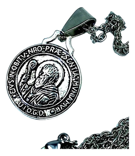 Medalla San Benito - Plata Tibetana (aleación) Consagrada M2