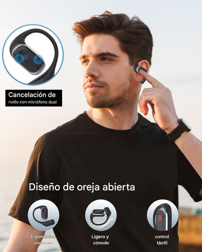 Audífonos Bluetooth Inalámbricos Enc Deportivos Con Ganchos