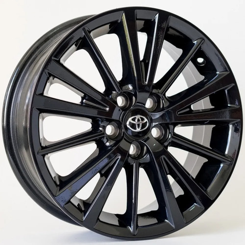 Juego de ruedas para Toyota Corolla 2015 Rim 16, 5 x 100 y boquillas negras brillantes