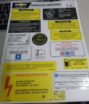 Comprar Kits De Calcomanías Precaución\u002Fservicio Chevrolet Aveo