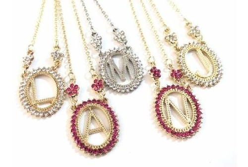 Colar Gargantilha Iniciais Letra L Folheado Ouro 18k - I1
